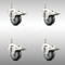 Service Caster 3 Inch 316SS Thermoplastic Rubber Swivel 3/8 Inch Stem Caster Set Lock Brake SCC SCC-SS316TSTTL20S314-TPRB-381615-4 - alternate 1